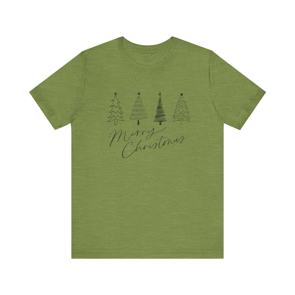 Merry Christmas Minimal Tree Tee