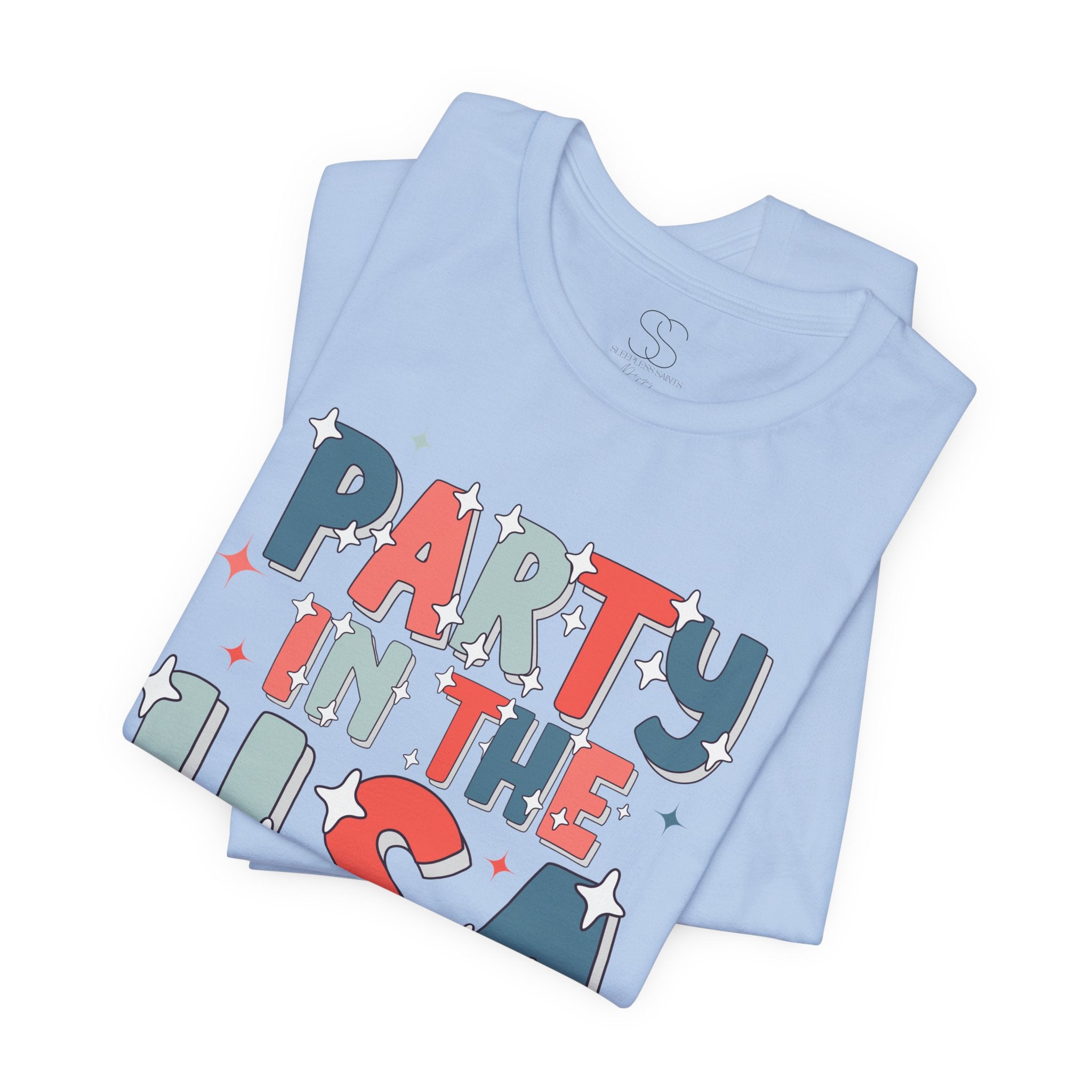 Party in the USA T-Shirt - Patriotic Fourth of July Graphic Tee