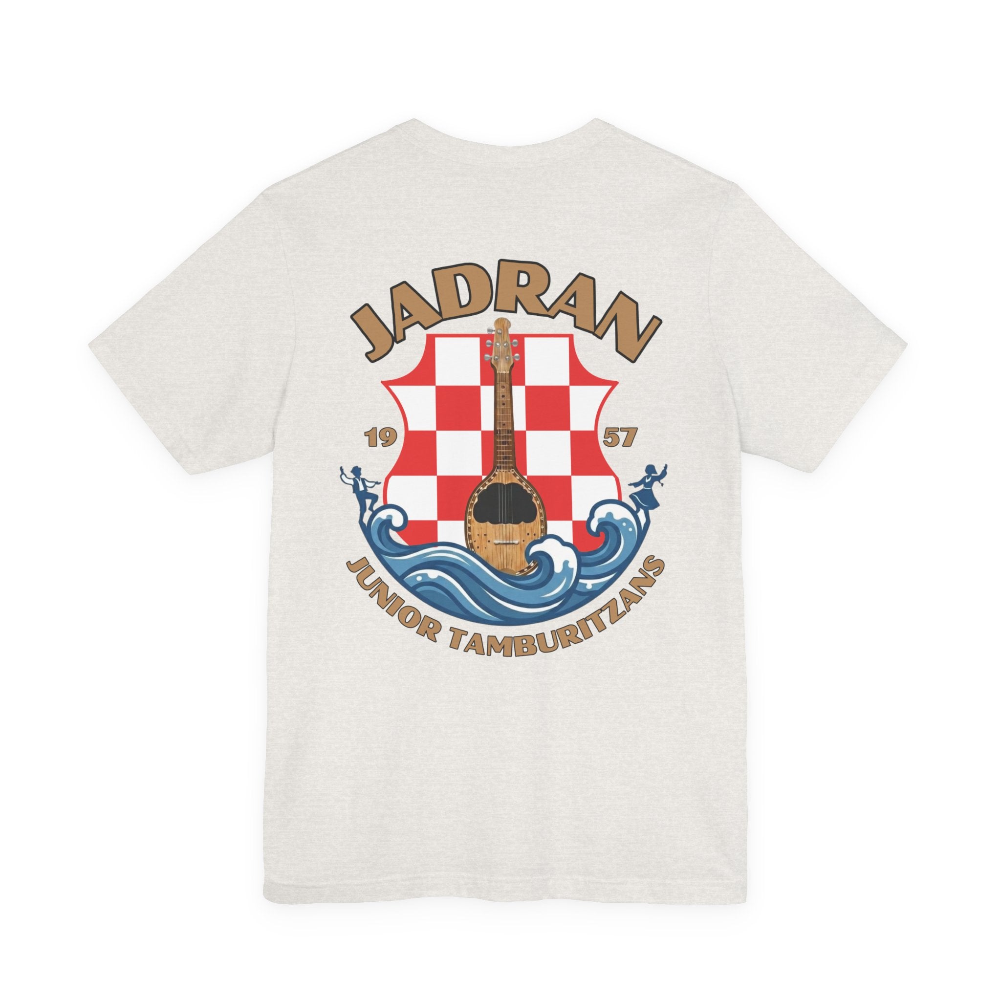 Jadran Junior Tamburitzans Adult T‑Shirt - Tan Lettering