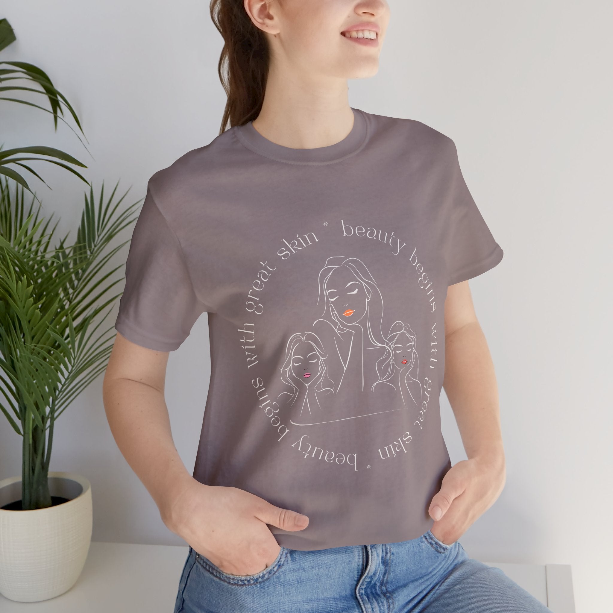 Beauty Begins With Great Skin Tee — Skincare Graphic T-Shirt