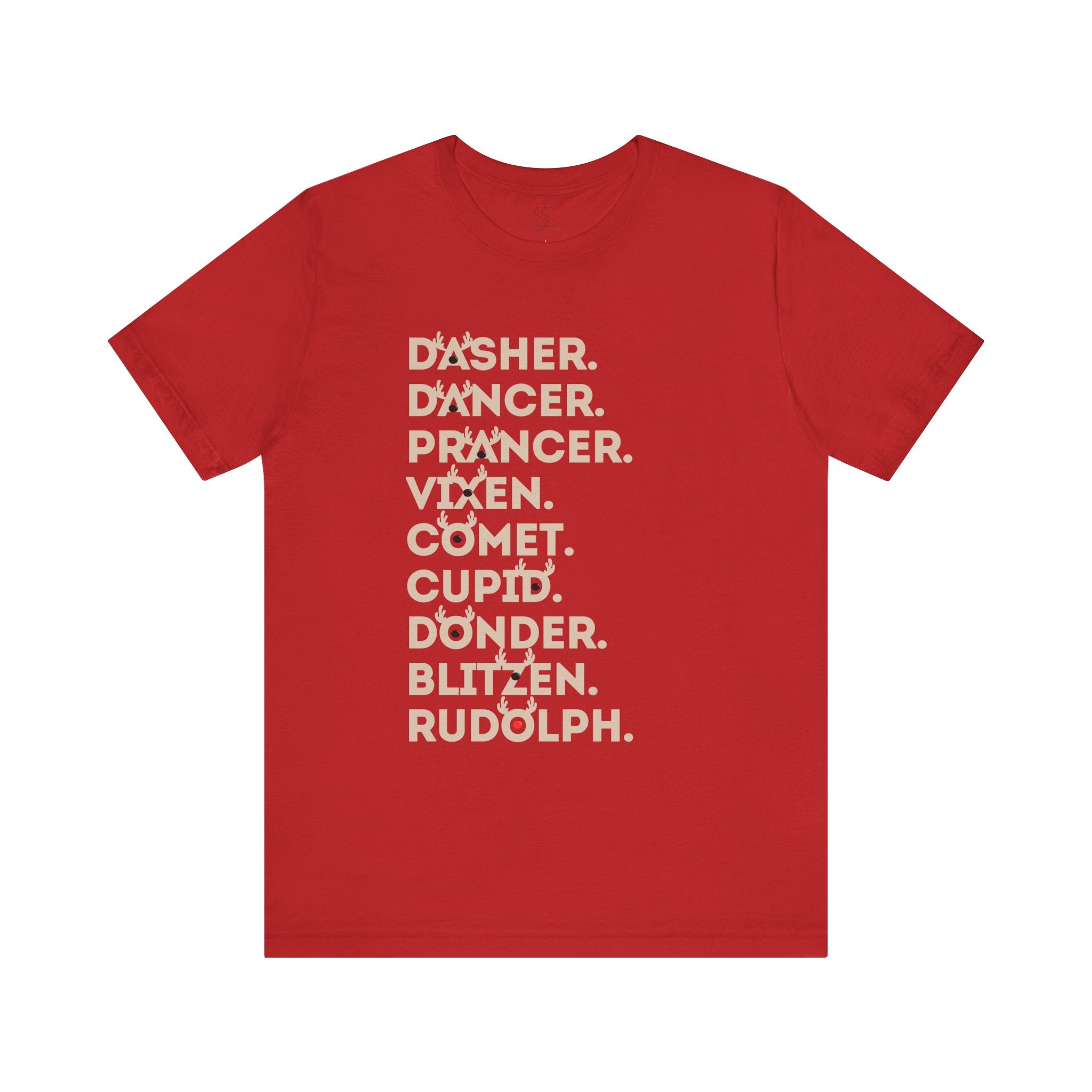 Christmas Reindeer Names Tee