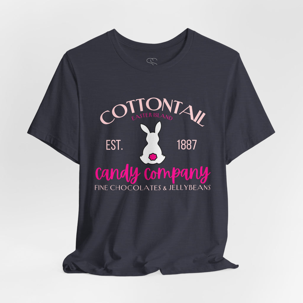 Cottontail Candy Company Tee – Cute Bunny Vintage Candy Shop Shirt