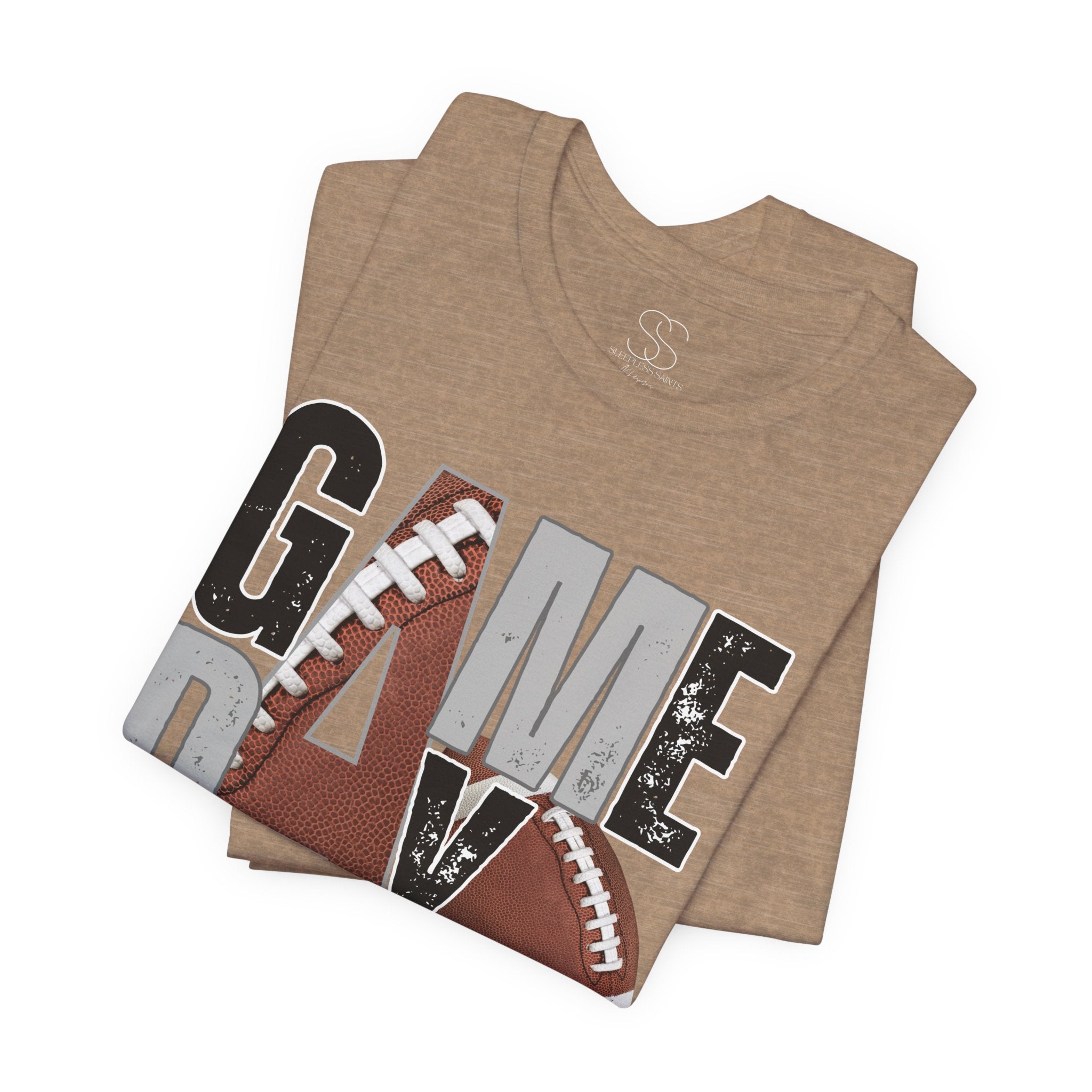 Game Day Football Tee — "Game Day" Graphic Short Sleeve Shirt