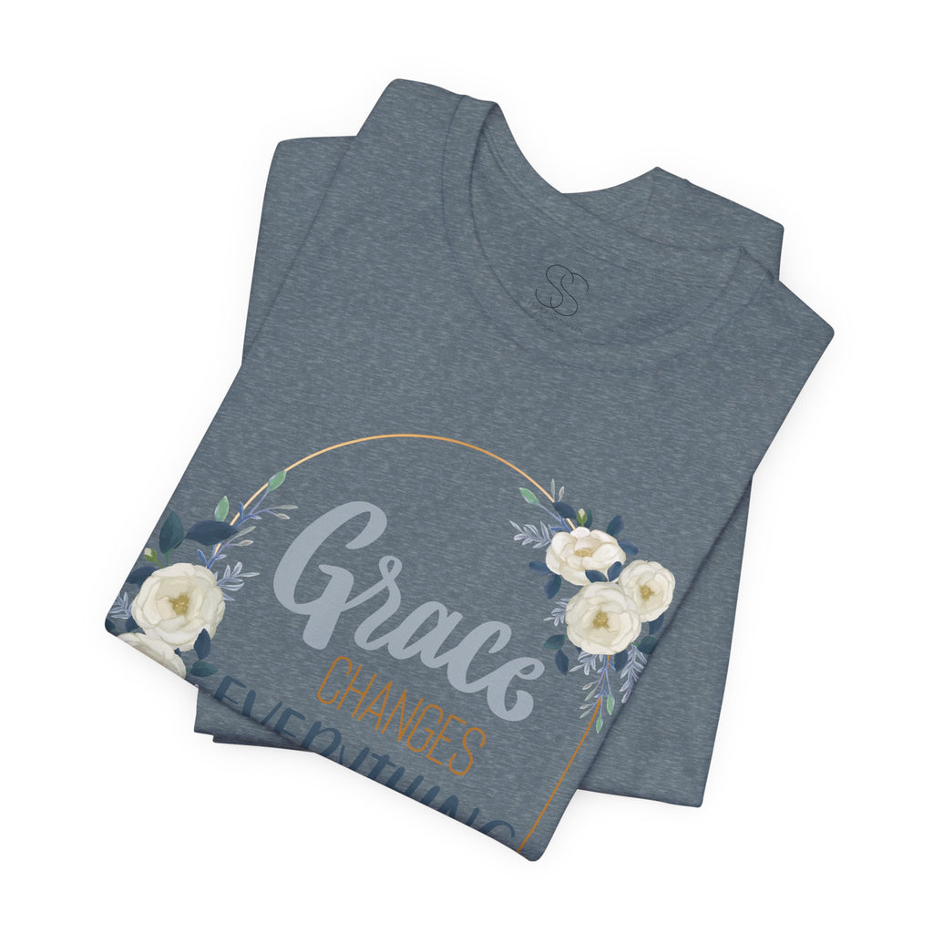 Grace Changes Everything Floral Tee