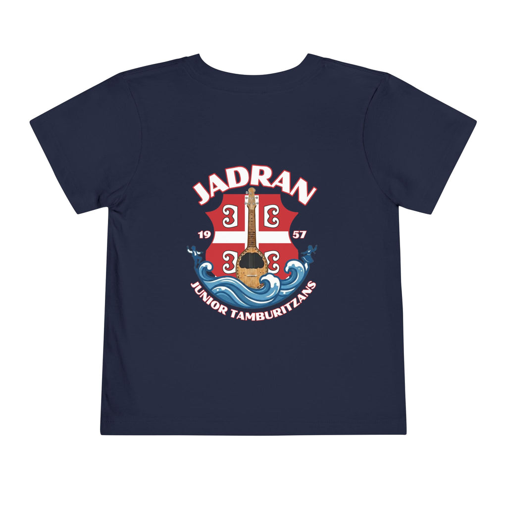 Jadran Junior Tamburitzans Toddler Tee - White and Red Lettering & Serbian Logo