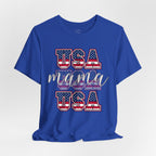 USA Mama Tee - Patriotic Fourth of July Mom Shirt