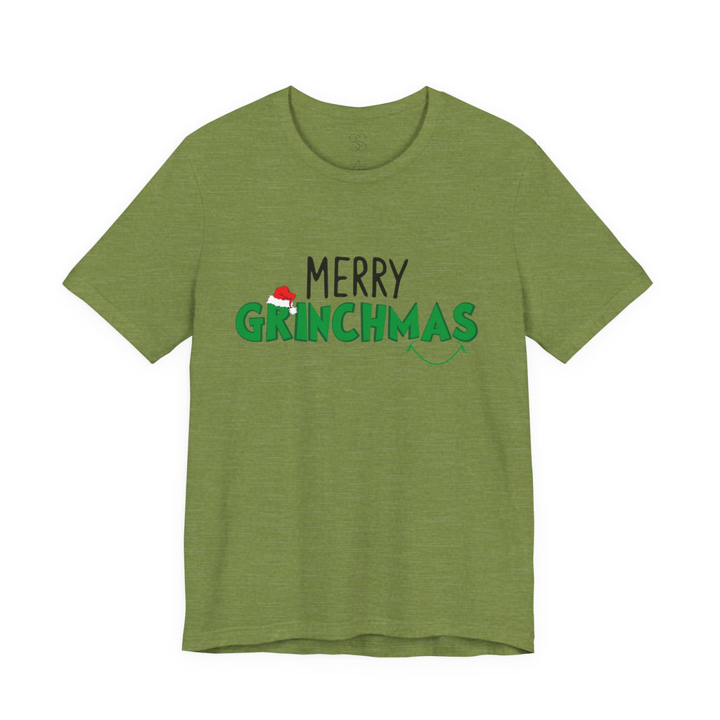 Merry Grinchmas Tee - Unisex Short Sleeve Christmas Shirt