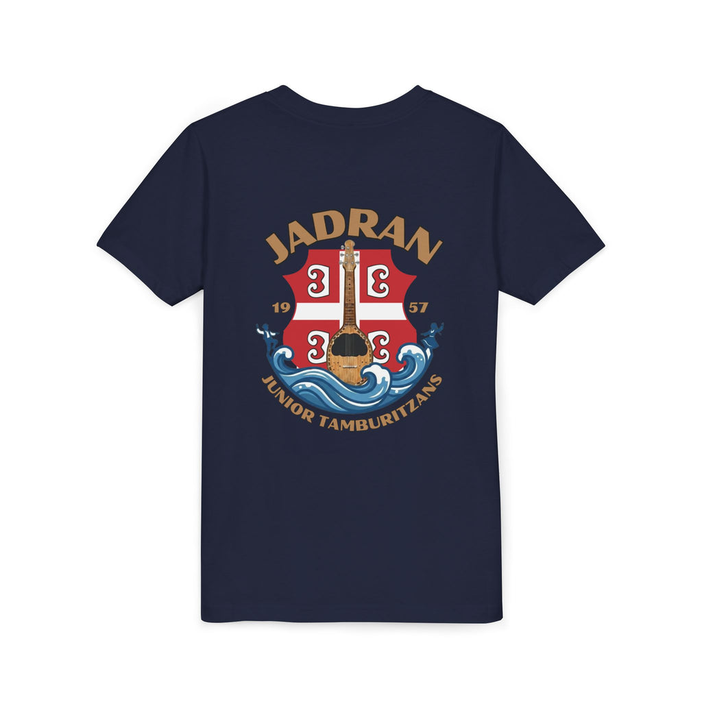 Jadran Junior Tamburitzans Kid Shirt - Tan Lettering & Serbian