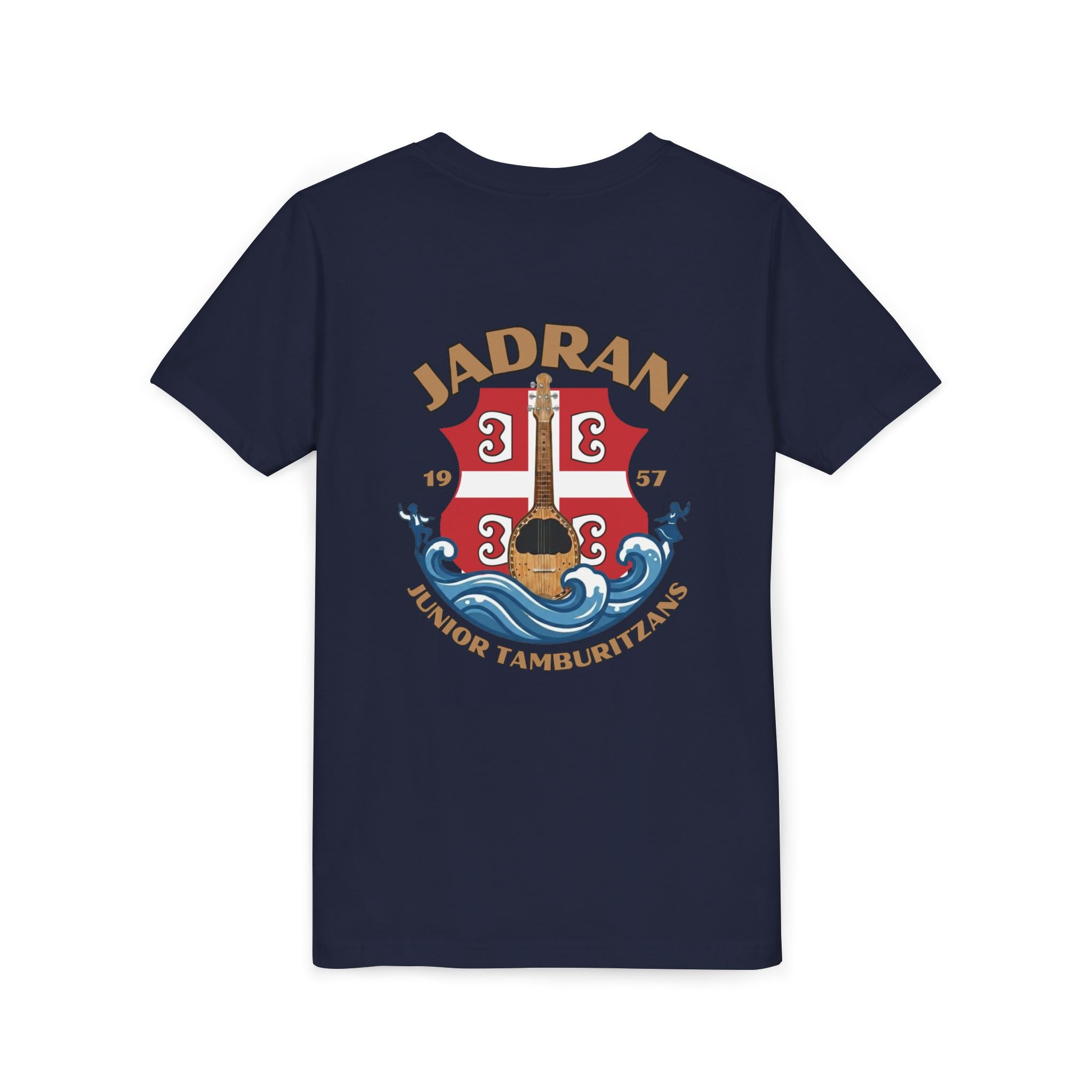 Jadran Junior Tamburitzans Kid Shirt - Tan Lettering & Serbian