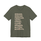 Christmas Reindeer Names Tee