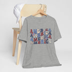 America Retro Adult T-Shirt - Vintage Patriotic 4th of July Tee