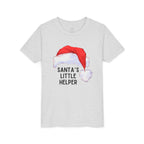 Youth Tee — "Santa's Little Helper" Christmas Santa Hat Holiday Shirt