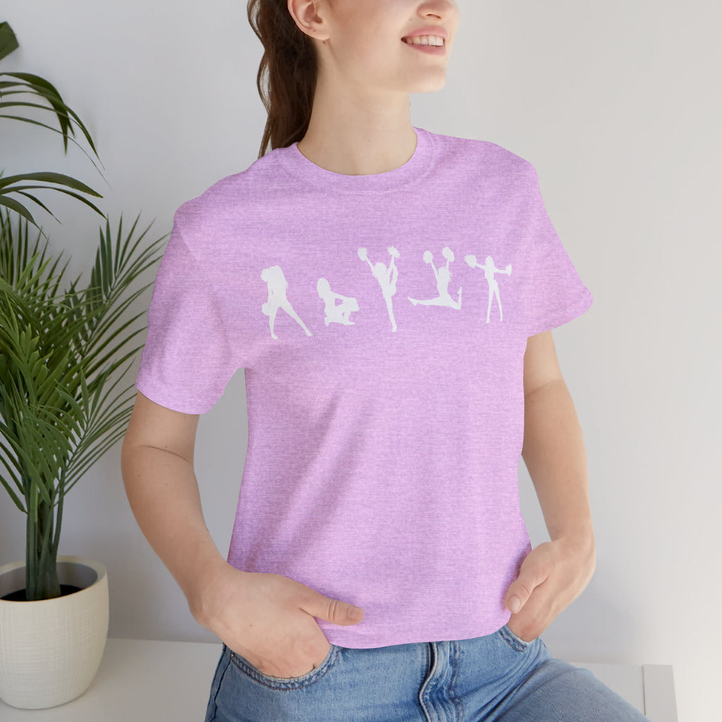 Cheer Poses T-Shirt — Cheerleading Silhouette Tee