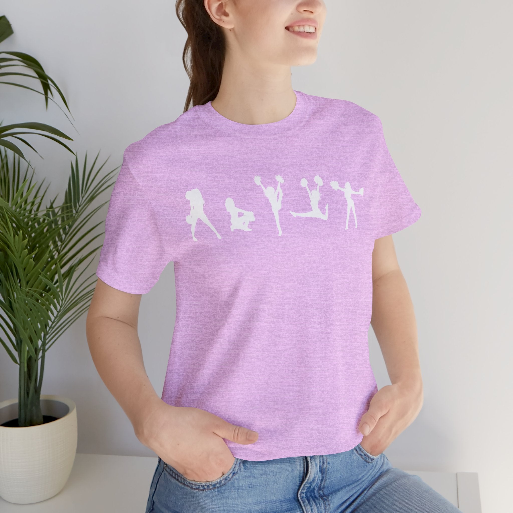 Cheer Poses T-Shirt — Cheerleading Silhouette Tee