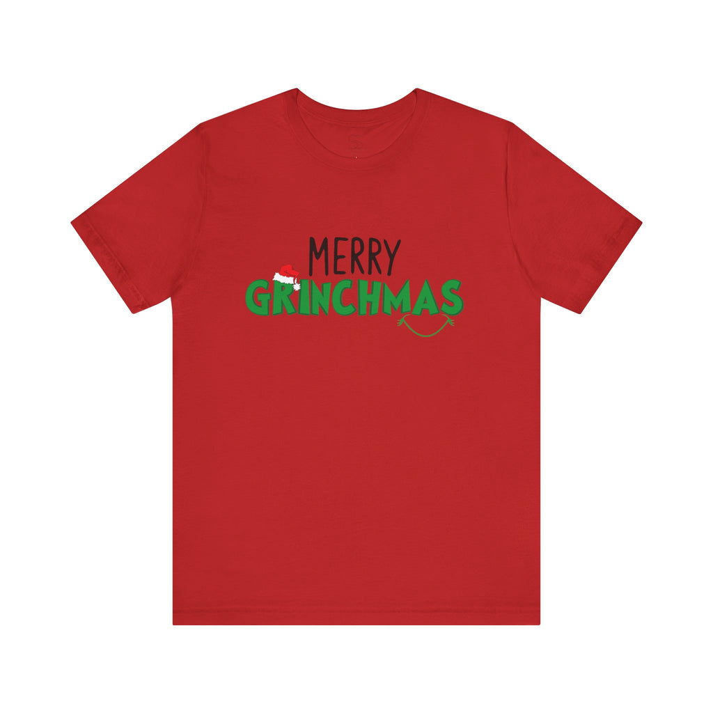 Merry Grinchmas Tee - Unisex Short Sleeve Christmas Shirt