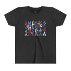 Retro 'America' Patriotic Graphic Youth T-Shirt