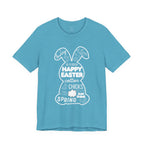 Easter Bunny Typography Tee — "Happy Easter" Spring Graphic T-Shirt