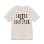 Coffee and Skincare Tee — Animal Pattern Graphic T-Shirt for Beauty Lovers