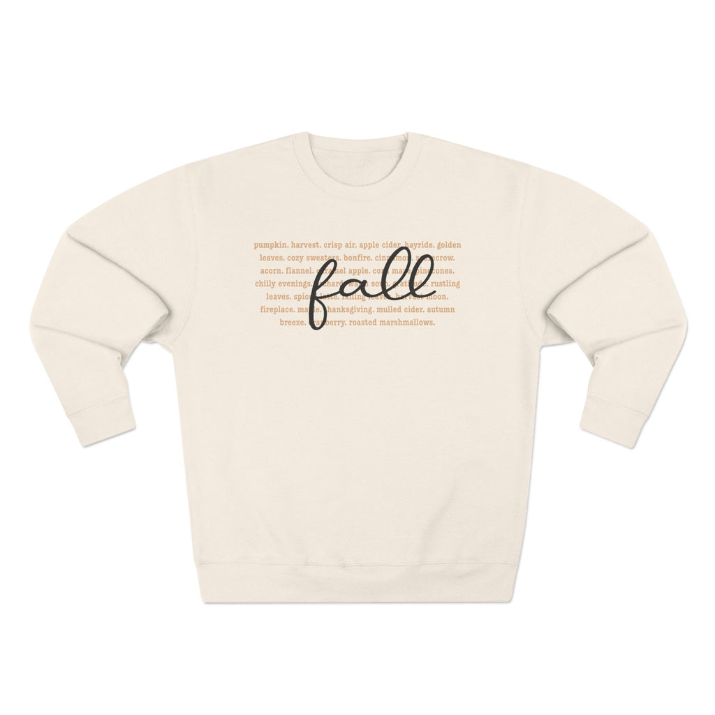 Fall Words Unisex Crewneck Sweatshirt
