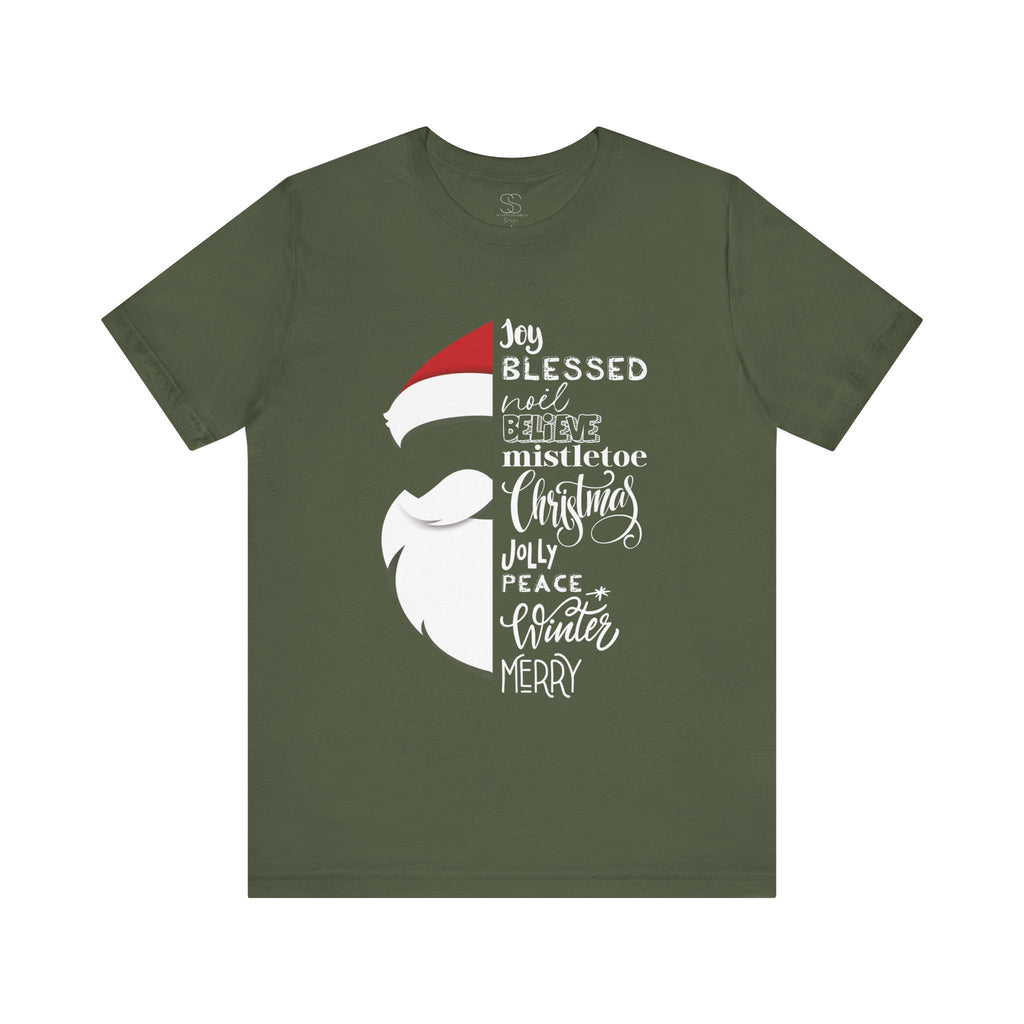Christmas Santa Word Holiday T-Shirt