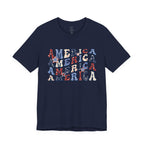 America Retro Adult T-Shirt - Vintage Patriotic 4th of July Tee