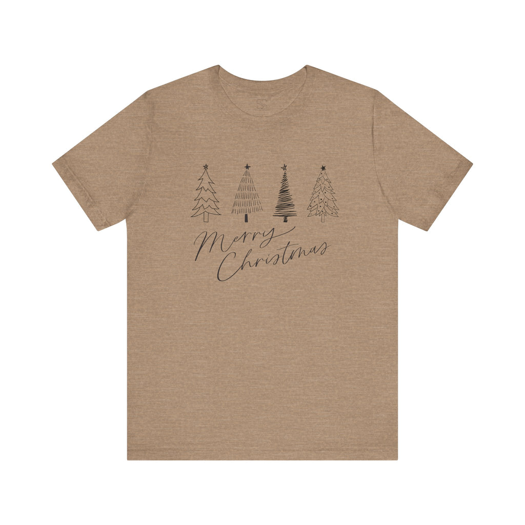 Merry Christmas Minimal Tree Tee