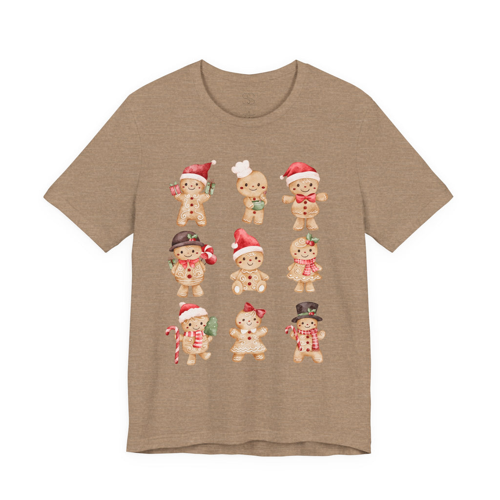 Christmas Gingerbread Characters Tee – Cute Holiday Cookie Shirt
