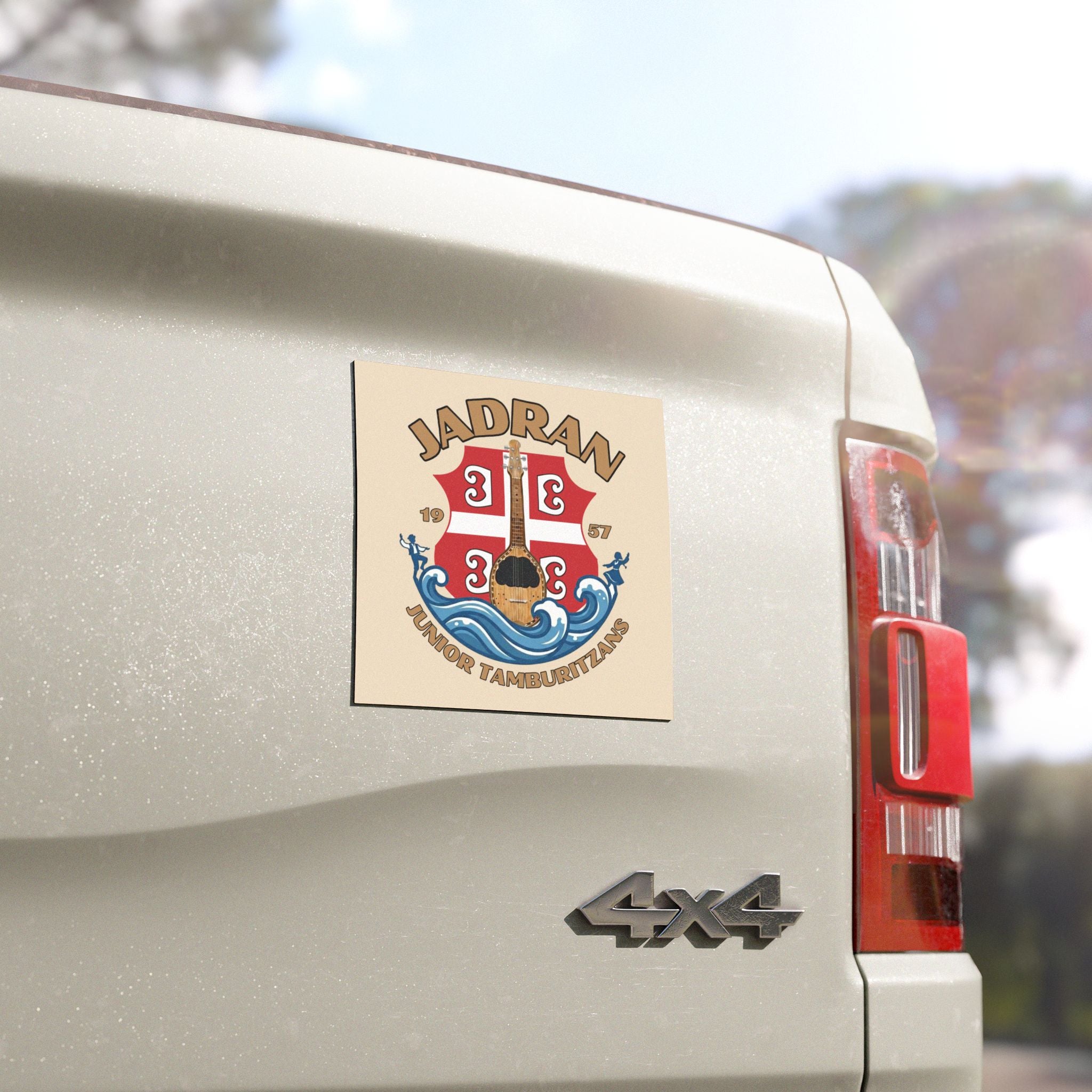 Jadran Junior Tamburitzans Car Magnet - Serbian Logo