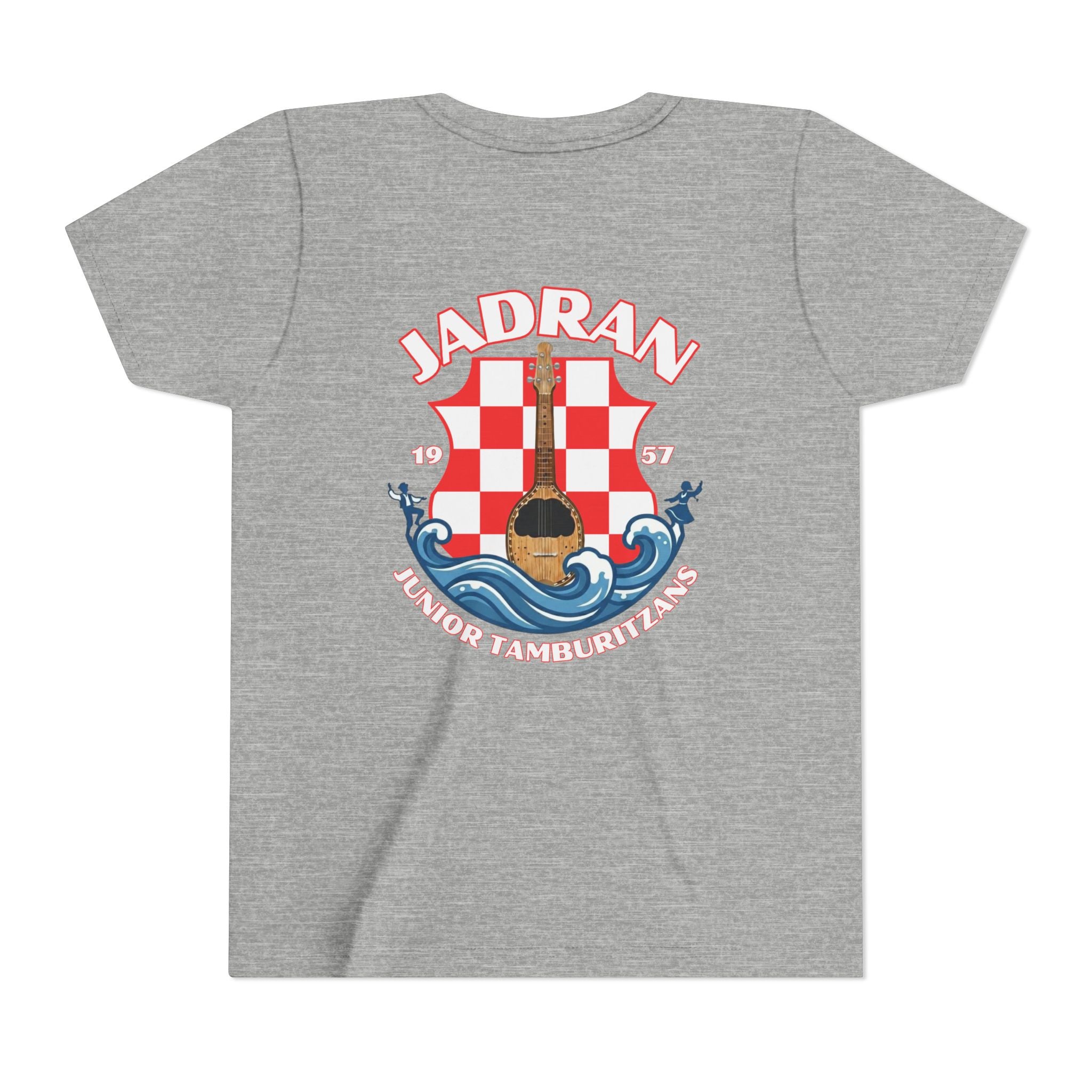 Jadran Junior Tamburitzans Kid Shirt - White and Red Lettering