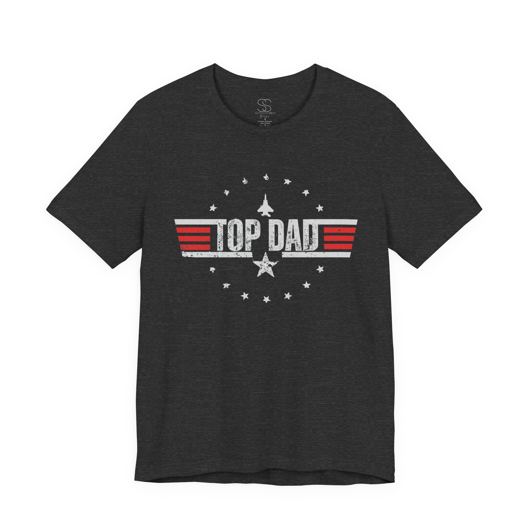 Top Dad Retro Military Stripe T‑Shirt