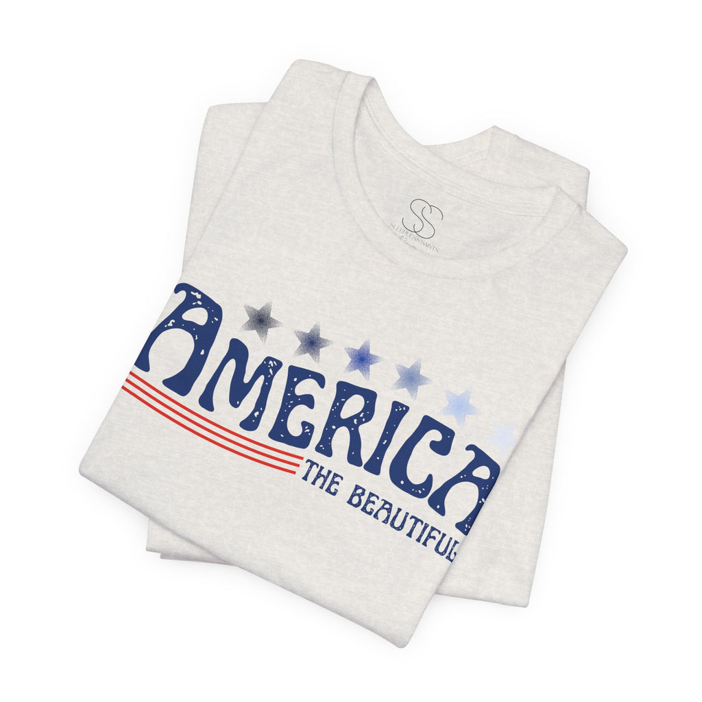 America The Beautiful T-Shirt - Patriotic 4th of July Tee