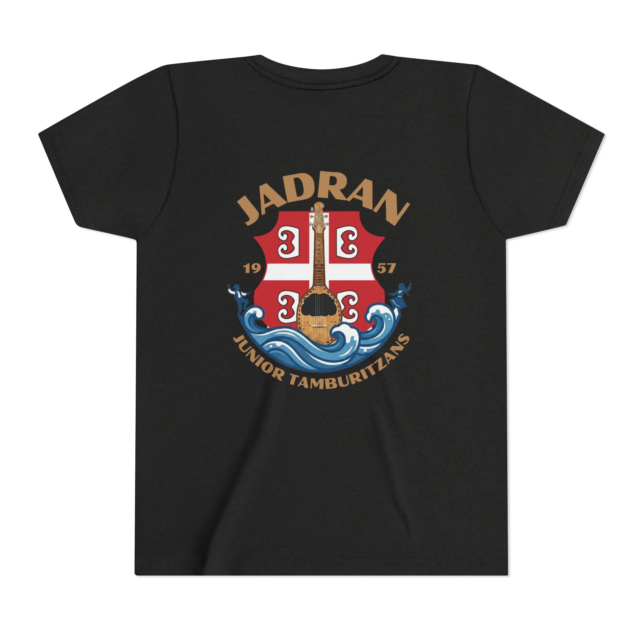 Jadran Junior Tamburitzans Kid Shirt - Tan Lettering & Serbian