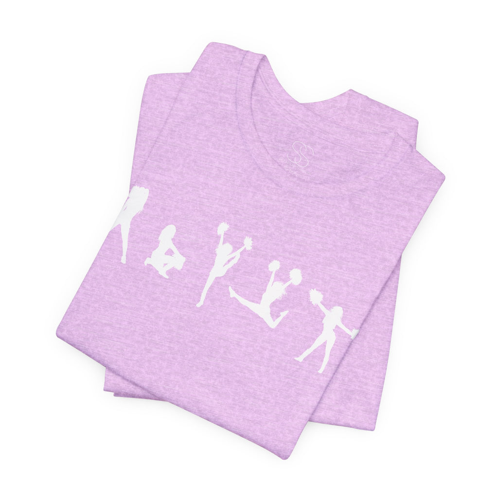 Cheer Poses T-Shirt — Cheerleading Silhouette Tee