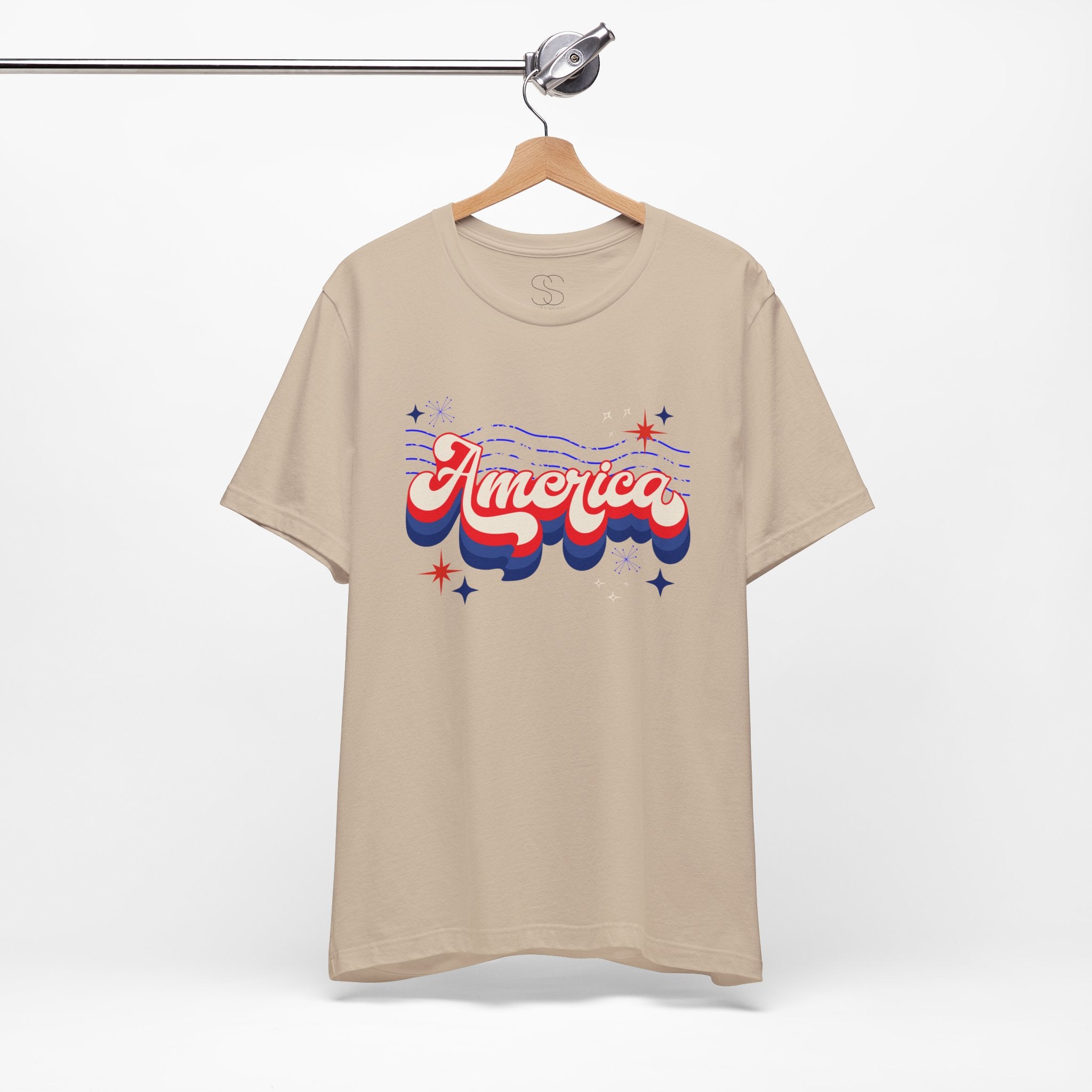 America Retro Graphic Tee - Patriotic 4th of July T-Shirt