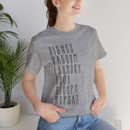Chore List Tee — “Dishes. Vacuum. Laundry. Cook. Sleep? Repeat.” Minimalist Home Tasks T‑Shirt