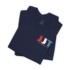 Jadran Junior Tamburitzans Adult T‑Shirt - White and Red Lettering & Serbian Logo