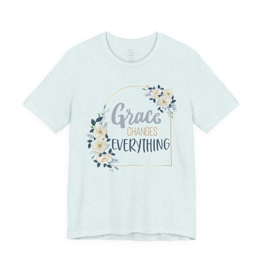 Grace Changes Everything Floral Tee