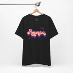 America Retro Graphic Tee - Patriotic 4th of July T-Shirt