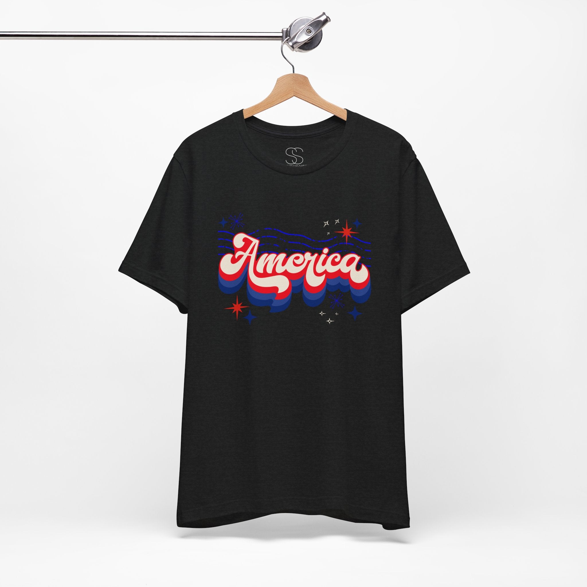 America Retro Graphic Tee - Patriotic 4th of July T-Shirt
