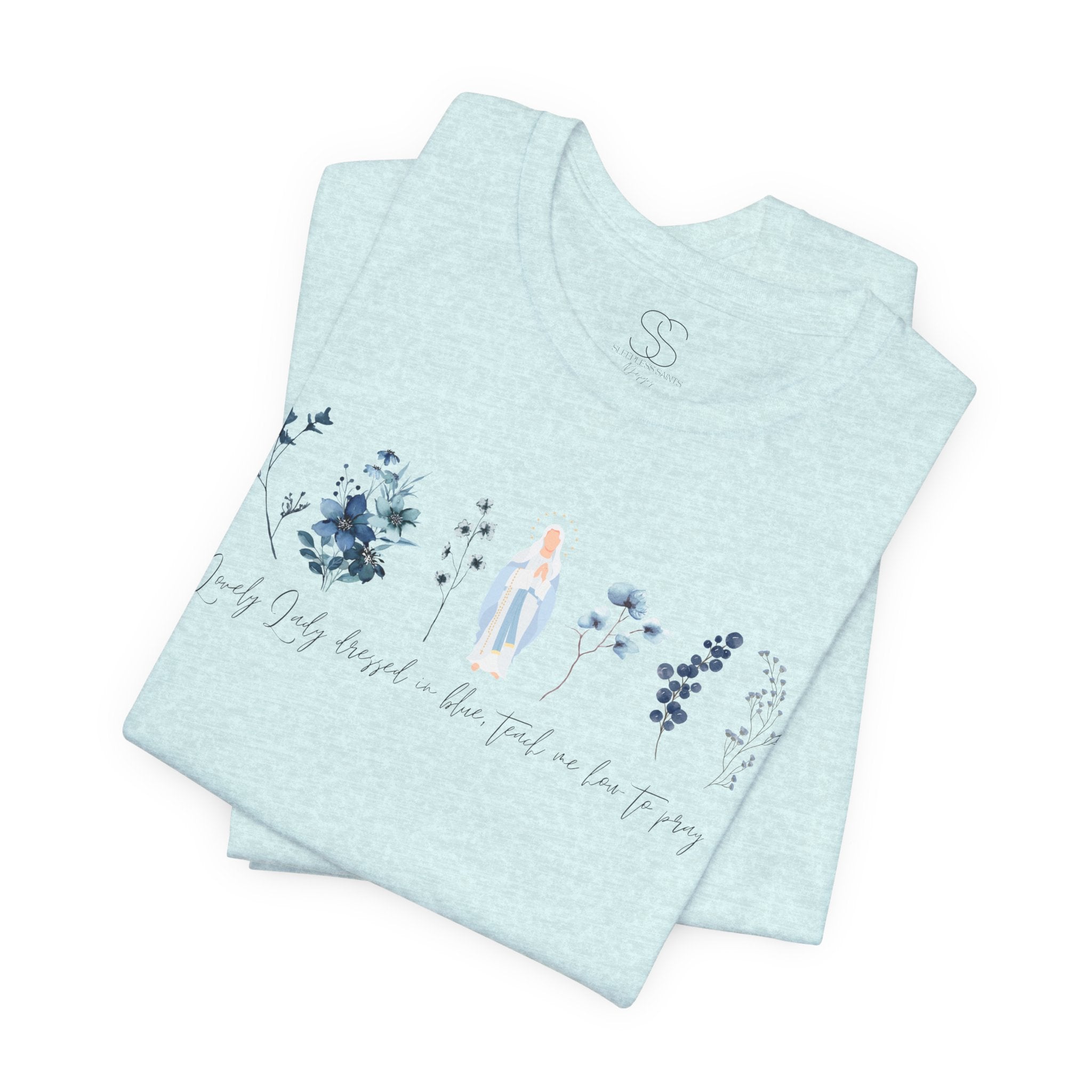 Lovely Lady Dressed in Blue Tee