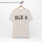 Religious Figures Lineup Tee — Saints & Clergy Portrait T-Shirt