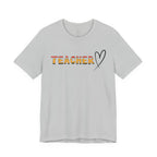 Teacher Heart T‑Shirt — Floral Text Back‑to‑School