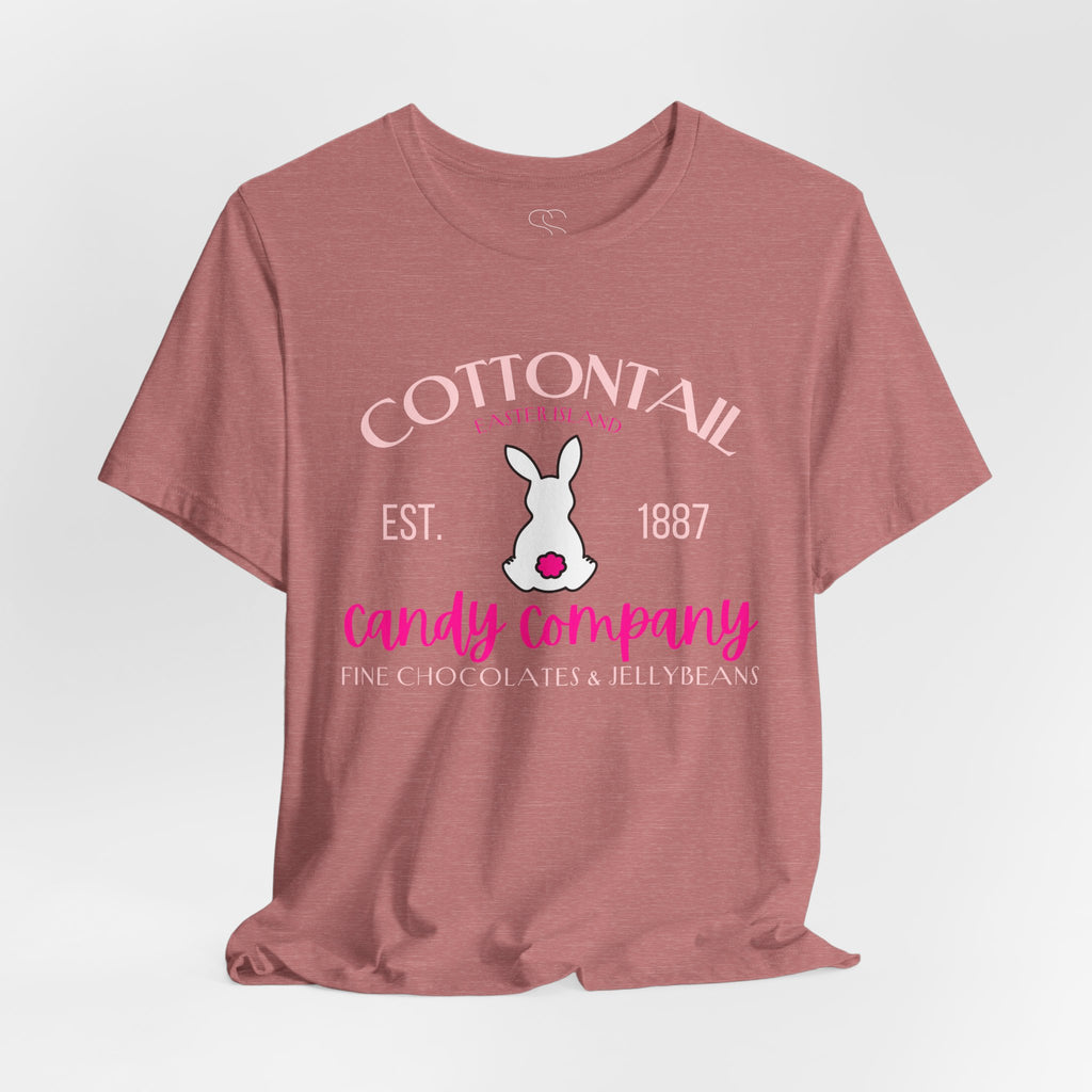 Cottontail Candy Company Tee – Cute Bunny Vintage Candy Shop Shirt