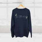 Motherhood Script Sweatshirt — Floral Eucalyptus Mom Crewneck