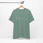 Motherhood Tee — "Motherhood" Script Floral Graphic Short Sleeve Shirt