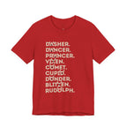 Christmas Reindeer Names Tee
