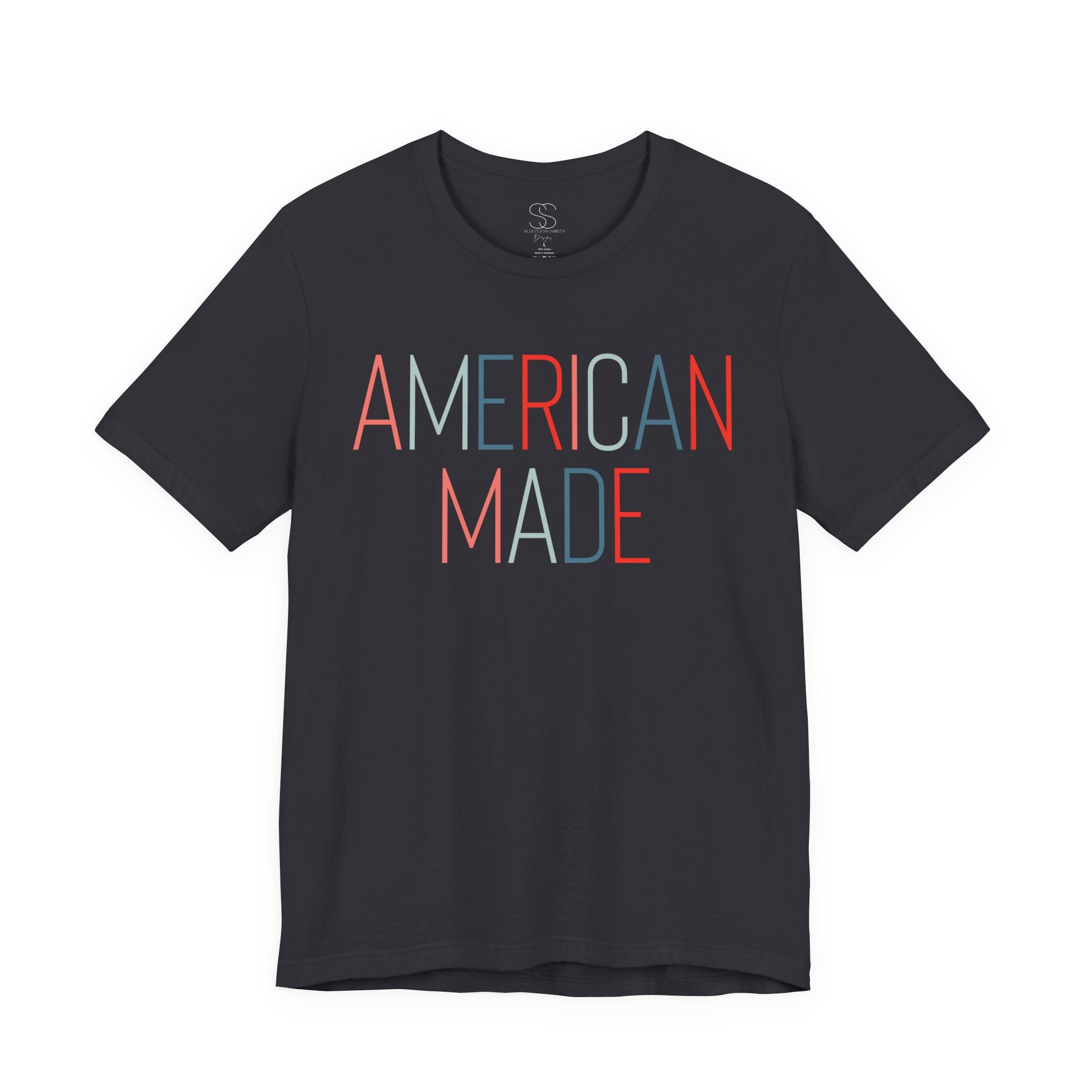 American Made Tee - Retro Red & Blue Graphic T-Shirt
