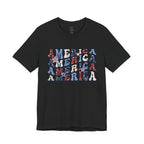 America Retro Adult T-Shirt - Vintage Patriotic 4th of July Tee
