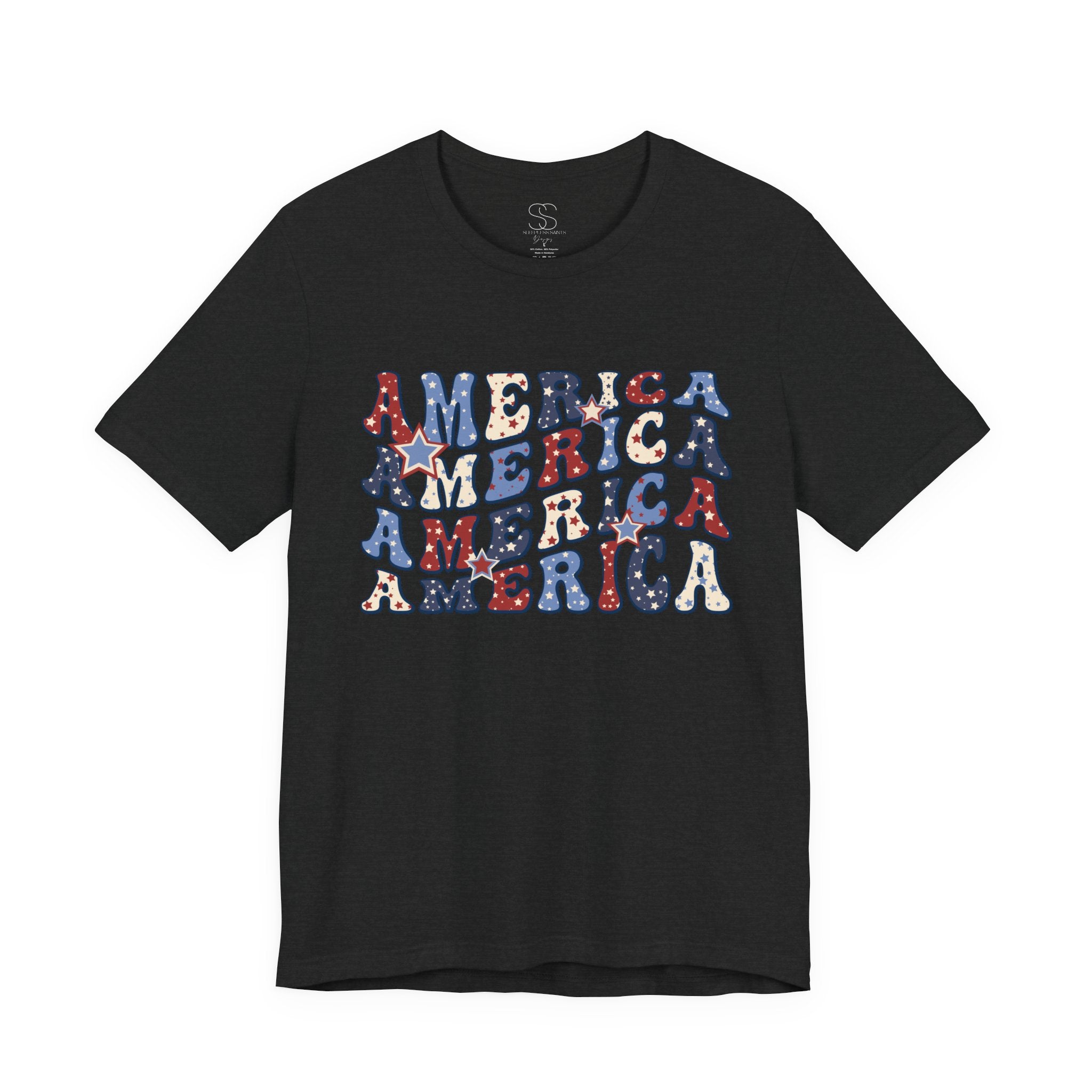 America Retro Adult T-Shirt - Vintage Patriotic 4th of July Tee