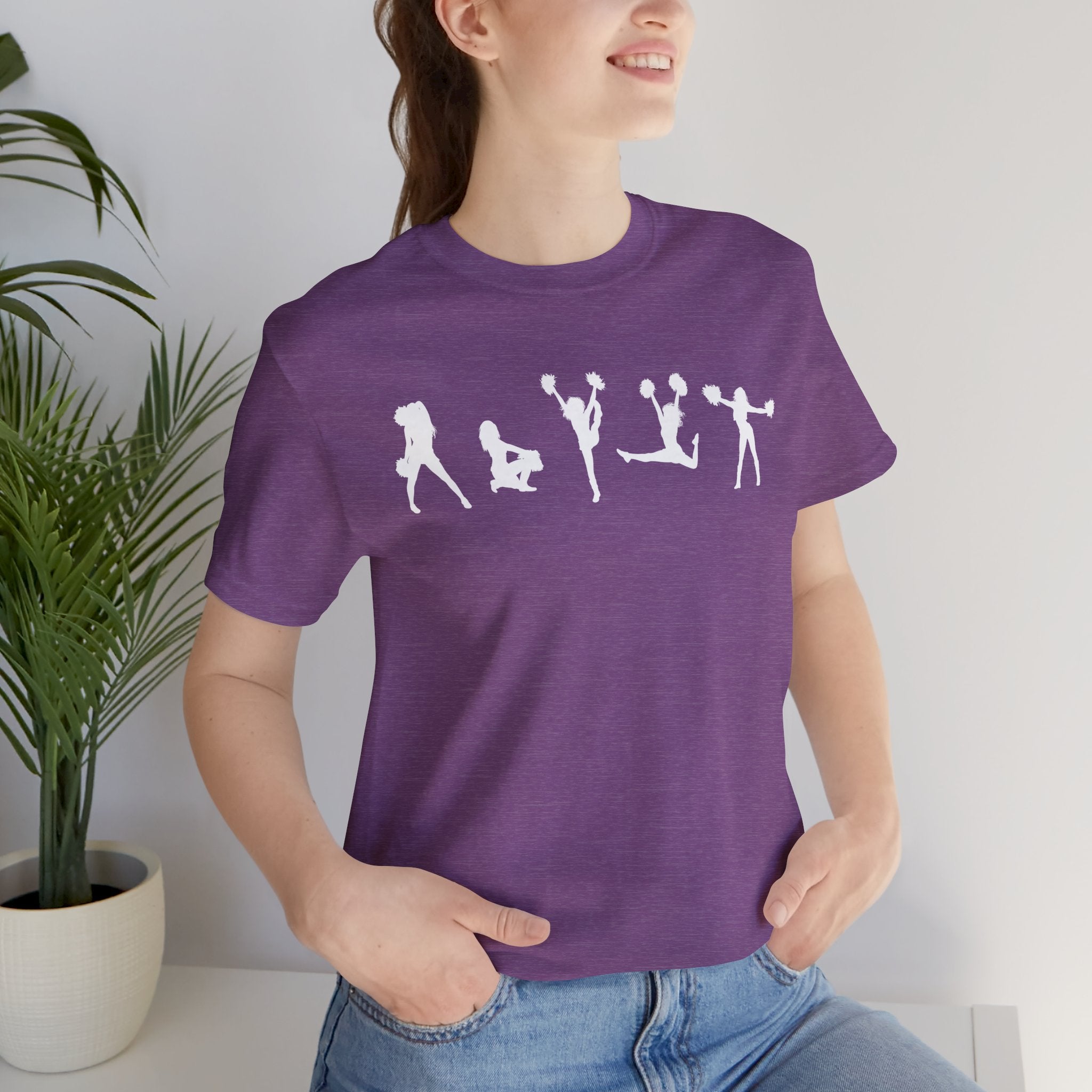 Cheer Poses T-Shirt — Cheerleading Silhouette Tee
